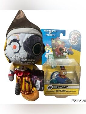 Funko Pop Plush Five Nights at Freddy's Ruin - Sun 10" Doll & Freddy Racer NWT